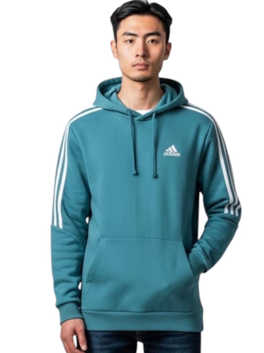 ADIDAS Teal Blue Hoodie Size Medium — NEW WITH TAG!!!! - Picture 2 of 9
